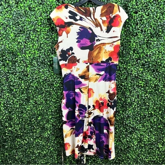 LAUREN RALPH LAUREN | Floral Print Sleeveless Dress - Picture 7 of 9